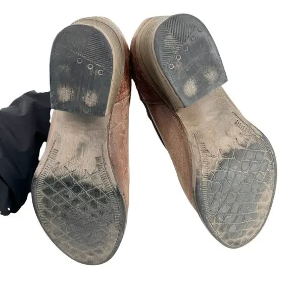 Circle G Corral Western Boots Studded Brown Leather Cowgirl Boots 7.5 Distressed - Picture 8 of 9